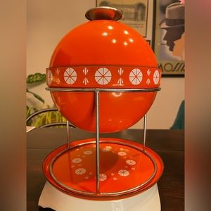 Cathrine Holm RARE Vintage Orange Fondue Pot